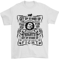 Get up Stand up Reggae Music Mens T-Shirt Cotton Gildan White