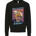 Ghandi Parody Gangsta Rap Music Hip Hop Kids Sweatshirt Jumper Black