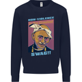 Ghandi Parody Gangsta Rap Music Hip Hop Kids Sweatshirt Jumper Navy Blue