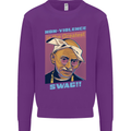 Ghandi Parody Gangsta Rap Music Hip Hop Kids Sweatshirt Jumper Purple