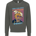 Ghandi Parody Gangsta Rap Music Hip Hop Kids Sweatshirt Jumper Storm Grey