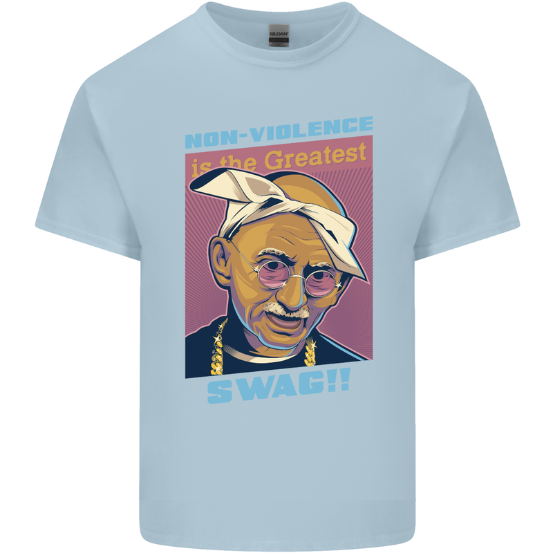 Ghandi Parody Gangsta Rap Music Hip Hop Kids T-Shirt Childrens Light Blue