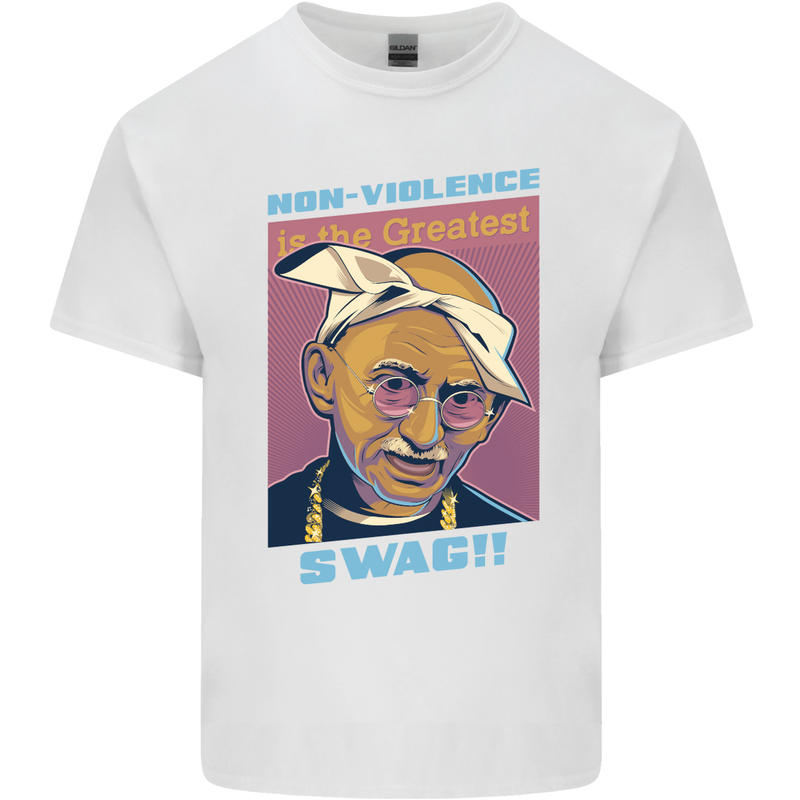 Ghandi Parody Gangsta Rap Music Hip Hop Kids T-Shirt Childrens White