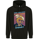 Ghandi Parody Gangsta Rap Music Hip Hop Mens 80% Cotton Hoodie Black