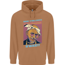 Ghandi Parody Gangsta Rap Music Hip Hop Mens 80% Cotton Hoodie Caramel Latte