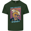 Ghandi Parody Gangsta Rap Music Hip Hop Mens Cotton T-Shirt Tee Top Forest Green