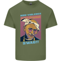 Ghandi Parody Gangsta Rap Music Hip Hop Mens Cotton T-Shirt Tee Top Military Green