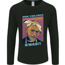 Ghandi Parody Gangsta Rap Music Hip Hop Mens Long Sleeve T-Shirt Black