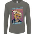 Ghandi Parody Gangsta Rap Music Hip Hop Mens Long Sleeve T-Shirt Charcoal