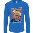 Ghandi Parody Gangsta Rap Music Hip Hop Mens Long Sleeve T-Shirt Royal Blue