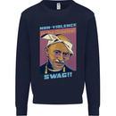 Ghandi Parody Gangsta Rap Music Hip Hop Mens Sweatshirt Jumper Navy Blue