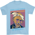 Ghandi Parody Gangsta Rap Music Hip Hop Mens T-Shirt Cotton Gildan Light Blue