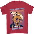 Ghandi Parody Gangsta Rap Music Hip Hop Mens T-Shirt Cotton Gildan Red