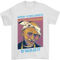 Ghandi Parody Gangsta Rap Music Hip Hop Mens T-Shirt Cotton Gildan White