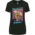 Ghandi Parody Gangsta Rap Music Hip Hop Womens Wider Cut T-Shirt Black