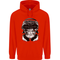 Ghetto Blaster Skull Childrens Kids Hoodie Bright Red