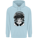 Ghetto Blaster Skull Childrens Kids Hoodie Light Blue
