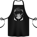 Ghetto Blaster Skull Cotton Apron 100% Organic Black