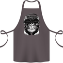 Ghetto Blaster Skull Cotton Apron 100% Organic Dark Grey