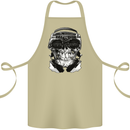 Ghetto Blaster Skull Cotton Apron 100% Organic Khaki