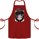 Ghetto Blaster Skull Cotton Apron 100% Organic Maroon