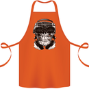 Ghetto Blaster Skull Cotton Apron 100% Organic Orange