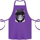 Ghetto Blaster Skull Cotton Apron 100% Organic Purple