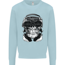 Ghetto Blaster Skull Kids Sweatshirt Jumper Light Blue