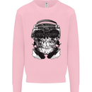 Ghetto Blaster Skull Kids Sweatshirt Jumper Light Pink