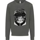 Ghetto Blaster Skull Kids Sweatshirt Jumper Storm Grey