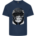Ghetto Blaster Skull Kids T-Shirt Childrens Navy Blue