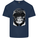 Ghetto Blaster Skull Kids T-Shirt Childrens Navy Blue