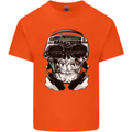 Ghetto Blaster Skull Kids T-Shirt Childrens Orange