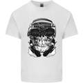 Ghetto Blaster Skull Kids T-Shirt Childrens White