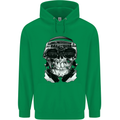 Ghetto Blaster Skull Mens 80% Cotton Hoodie Irish Green