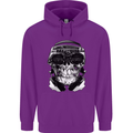 Ghetto Blaster Skull Mens 80% Cotton Hoodie Purple