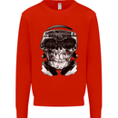 Ghetto Blaster Skull Mens Sweatshirt Jumper Bright Red