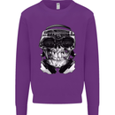 Ghetto Blaster Skull Mens Sweatshirt Jumper Purple