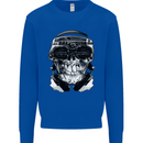 Ghetto Blaster Skull Mens Sweatshirt Jumper Royal Blue