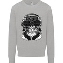 Ghetto Blaster Skull Mens Sweatshirt Jumper Sports Grey