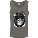 Ghetto Blaster Skull Mens Vest Tank Top Charcoal