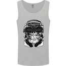 Ghetto Blaster Skull Mens Vest Tank Top Sports Grey