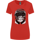 Ghetto Blaster Skull Womens Wider Cut T-Shirt Red