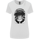 Ghetto Blaster Skull Womens Wider Cut T-Shirt White