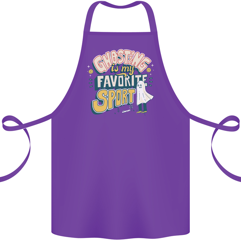Ghosting Sport Funny Anti Valentines Day Cotton Apron 100% Organic Purple