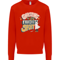 Ghosting Sport Funny Anti Valentines Day Kids Sweatshirt Jumper Bright Red
