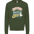 Ghosting Sport Funny Anti Valentines Day Kids Sweatshirt Jumper Forest Green