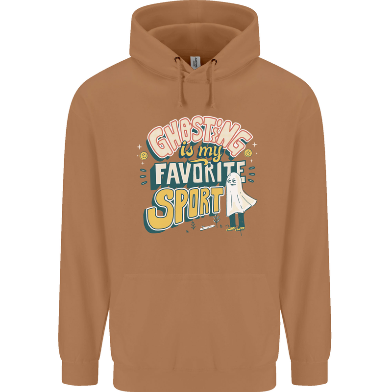 Ghosting Sport Funny Anti Valentines Day Mens 80% Cotton Hoodie Caramel Latte