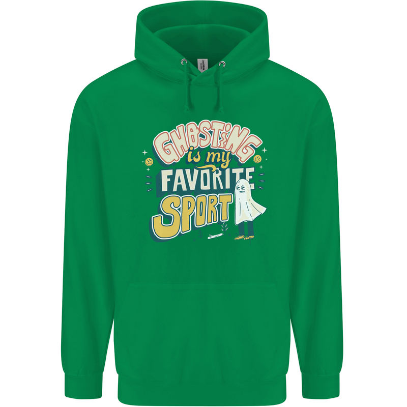Ghosting Sport Funny Anti Valentines Day Mens 80% Cotton Hoodie Irish Green