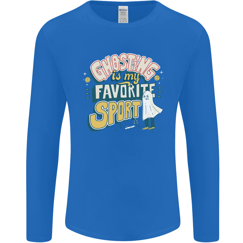 Ghosting Sport Funny Anti Valentines Day Mens Long Sleeve T-Shirt Royal Blue